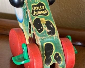 Fisher Price Jolly Jumper Vintage Pull Toy Frog 450