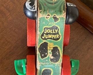Fisher Price Jolly Jumper Vintage Pull Toy Frog 450