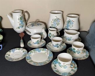 75+ Metlox Poppytrail Sculptured Grape China Set Partial