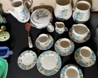 75+ Metlox Poppytrail Sculptured Grape China Set Partial