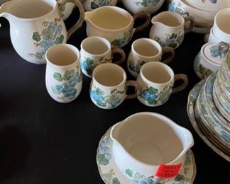 75+ Metlox Poppytrail Sculptured Grape China Set Partial