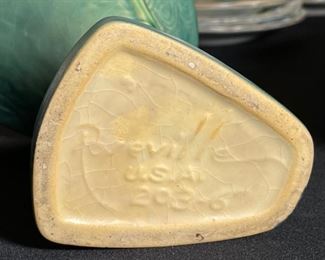 Roseville 203-6 Pottery Vase Cornucopia Vase Zephyr Lily 6x4.75x5in HxWxD