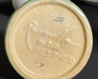 Single Roseville 1157 Magnolia Candle Holder Candlestick 5in 5in H x 4.25in Diameter