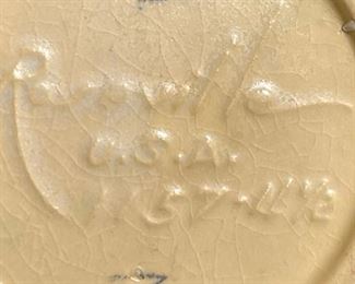 Single Roseville 1157 Magnolia Candle Holder Candlestick 5in 5in H x 4.25in Diameter