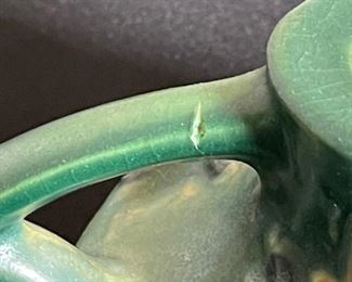 Single Roseville 1156 Magnolia Candle Holder Candlestick 5in 4x7.5x6in HxWxD