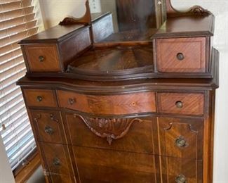 Antique Vanity Top Dresser 72x40x21in HxWxD
