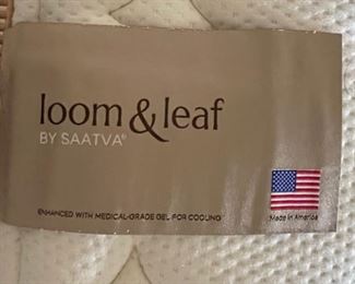 King Sleigh Bed with Mattress Saatva Loom & Leaf 43x76x95in HxWxD