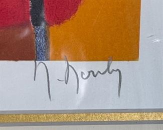 Marcel Mouly La Theiere Blanche Framed Litho Lithograph Frame: 23x21in