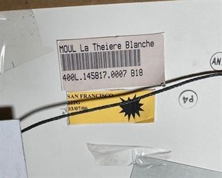 Marcel Mouly La Theiere Blanche Framed Litho Lithograph Frame: 23x21in