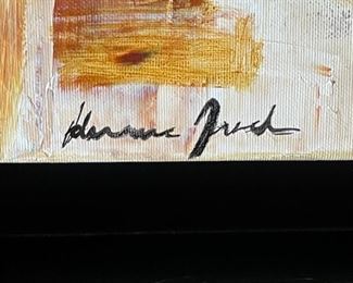 Original Adriana Naveh The Other Side Painting Art Frame: 15.75x15.75x3in HxWxD