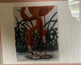 Dianne Krumel The Hatchling Painting Art signed litho Frame: 16x20x.5in HxWxD