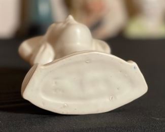 Vintage Head Vase Pottery White Matte Woman 6.5x4x3in HxWxD