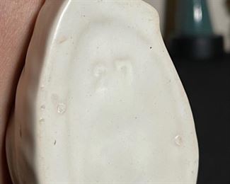 Vintage Head Vase Pottery White Matte Woman 6.5x4x3in HxWxD