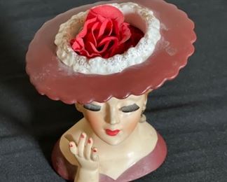 Napco 1958 Head Vase C33438 Vintage Ceramics 4.25x4.3in HxWxD