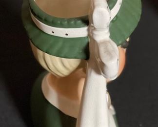 NAPCO 1956 Head Vase C2633B GREEN 6X5X3.5in HxWxD