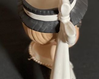 NAPCO 1956 Head Vase C2633B BLACK 6X5X3.5in HxWxD