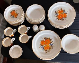 34pc Mikasa Garden Club Flowerfest EC 452 Dinnerware set PARTIAL