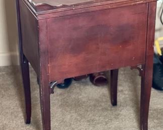 Antique 2 Drawer Nightstand SINGLE 27x18x13in HxWxD