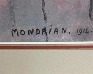 Piet Mondrian 1914 Framed Print 33x26in