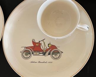 8pc (set of 4) Salem Car/Auto Plate & Cup Set Automobile Dish: 9.25in Diameter