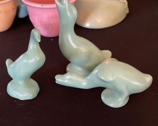 Set of 3 California Pottery Geese Tallest: 4.25in