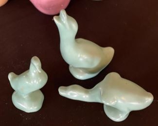 Set of 3 California Pottery Geese Tallest: 4.25in