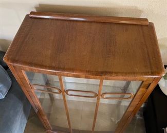 Antique Display Cabinet 47x27x13.5in HxWxD