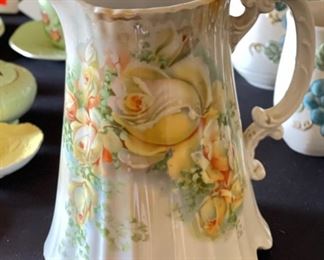 Antique Porcelain hand painted pitcher