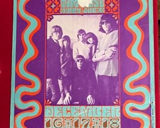Original 1966 Jefferson Airplane Fillmore Concert Poster bg-42 22.75x 14in