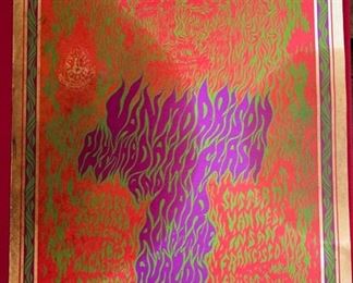 Original 1967 Van Morrison Poster Avalon Ballroom 20x14.25in
