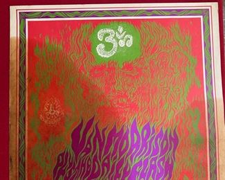 Original 1967 Van Morrison Poster Avalon Ballroom 20x14.25in