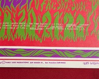 Original 1967 Van Morrison Poster Avalon Ballroom 20x14.25in