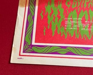 Original 1967 Van Morrison Poster Avalon Ballroom 20x14.25in