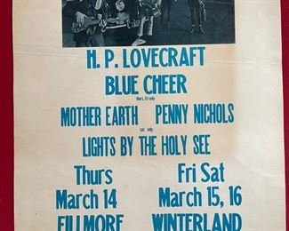 Vintage 1968 TRAFFIC CONCERT POSTER (BG-111-OP-1) ALTON KELLEY STANLEY MOUSE 21.25x14.25in