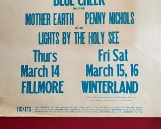 Vintage 1968 TRAFFIC CONCERT POSTER (BG-111-OP-1) ALTON KELLEY STANLEY MOUSE 21.25x14.25in