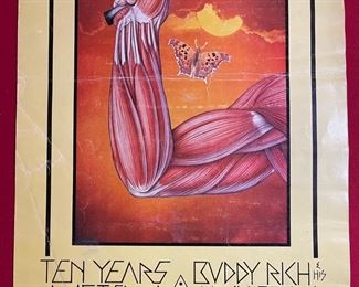 Filmore West Ten Years After Buddy Rich Poster 21.25x14.25in