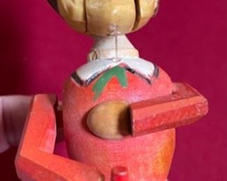 6pc set German Carved Wood Cork Stopper Opener bar Set 5.5in Long