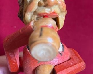 6pc set German Carved Wood Cork Stopper Opener bar Set 5.5in Long