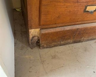 10 drawer tall wooden cabinet