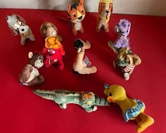 VINTAGE DAKIN DREAM PETS- lot of 10- Sawdust STUFFED ANIMAL PLUSH- Japan