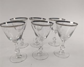 silver rim bar ware