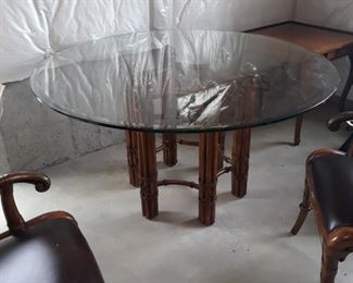 Beveled glass top