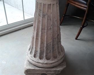 Cast stone pedestal