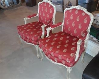 Pair of arm chairs by Baker