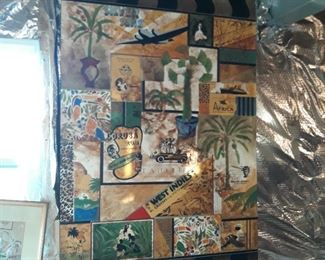 Travel advertising art , on canvas