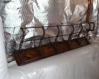 Vintage railroad hat and coat rack