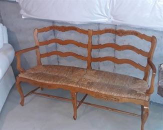 That welcoming Bench with woven seat