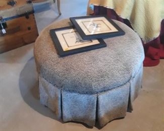 Animal print ottoman