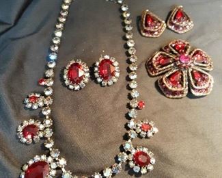 Radiant Red Vintage Costume Jewelry By Jonne And Austria