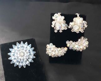 Vintage Brooch By Ora And Earrings By Laguna